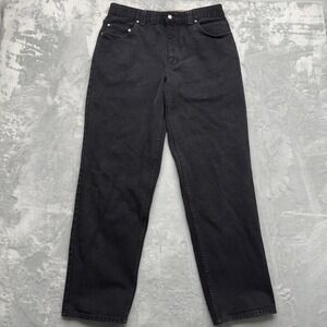 Joop Jeans Mens 34x31 Black Straight Leg Denim Pants Faded Wash Casual Retro